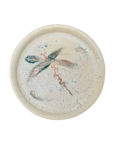 Dragonfly ceramic platter