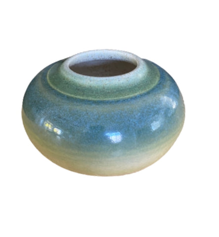 Small green and blue vase