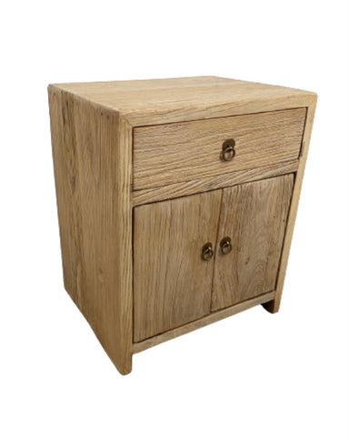 Elm bedside table